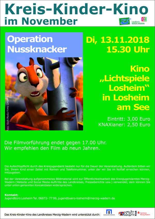 Kreis-Kinder-Kino in Losheim, November 2018