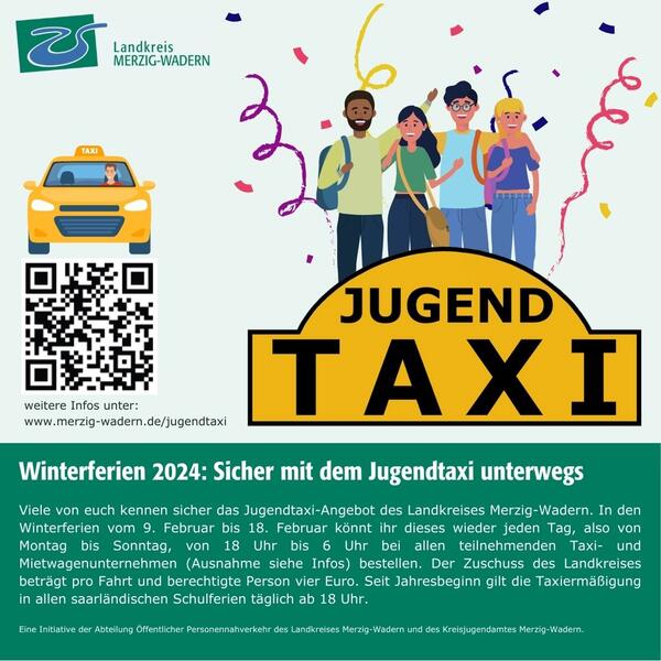 Das Jugendtaxi in den Winterferien