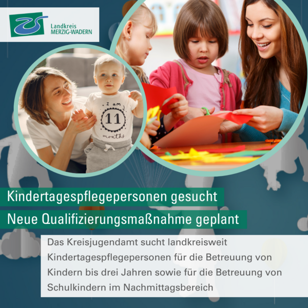 Das Kreisjugendamt sucht und qualifiziert Kindertagespflegepersonen