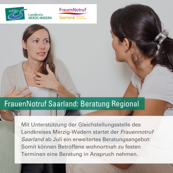 Das Beratungsangebot des FrauenNotruf Saarland wird ausgeweitet
