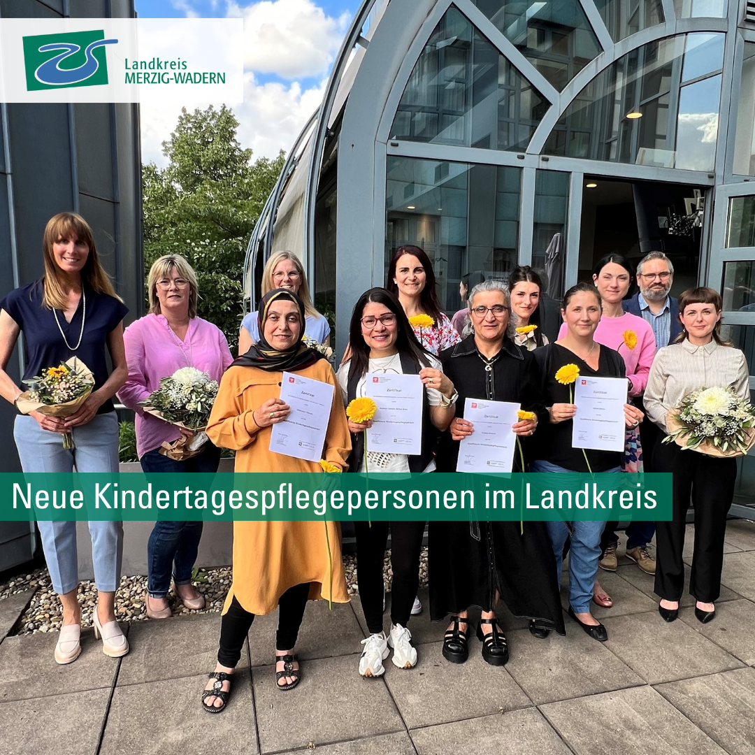 Zertifikatsfeier neue Kindertagespflegepersonen