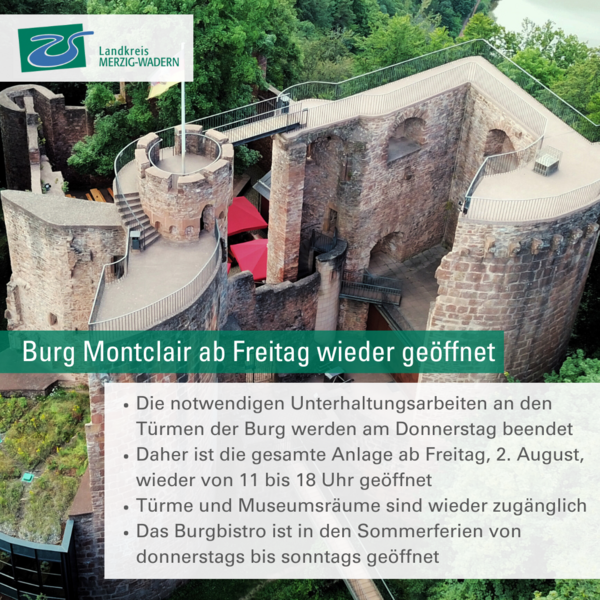 Burg Montclair wieder ge&ouml;ffnet