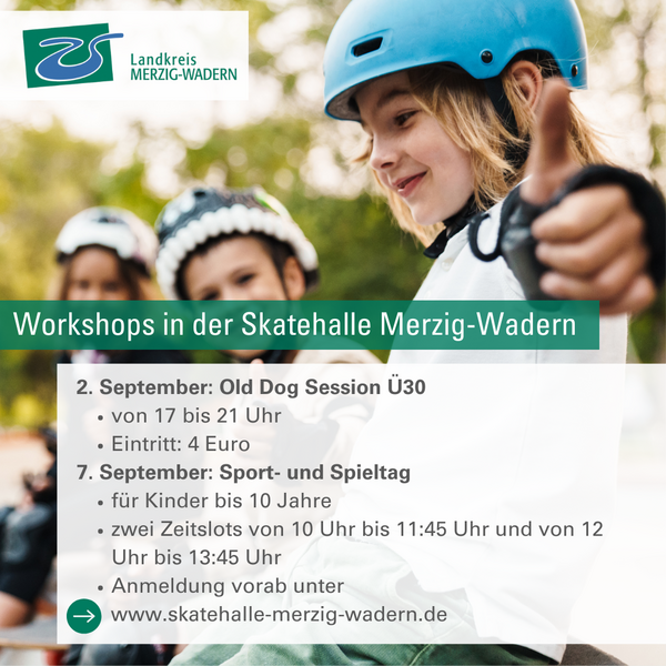 Workshops in der Skatehalle im September
