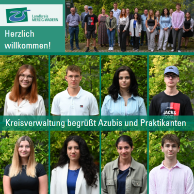 Landkreis Merzig-Wadern hei&szlig;t neue Auszubildende und Praktikanten willkommen