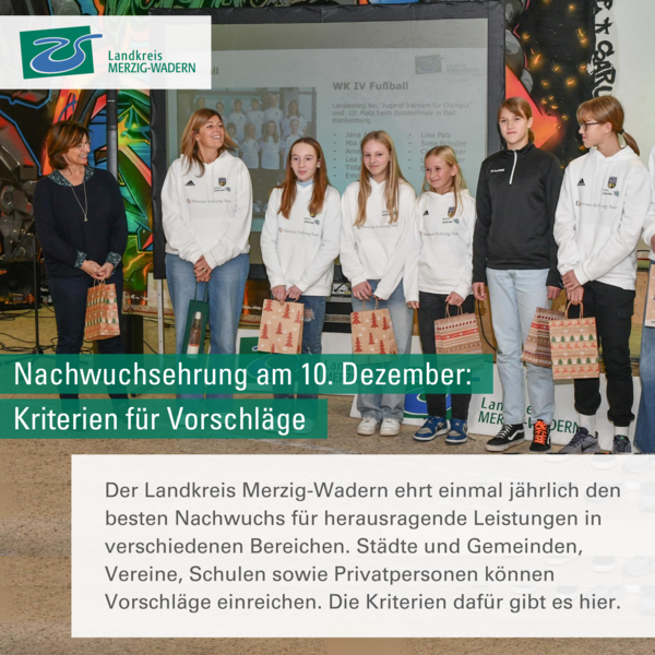 Nachwuchsehrung 2024 Kriterien