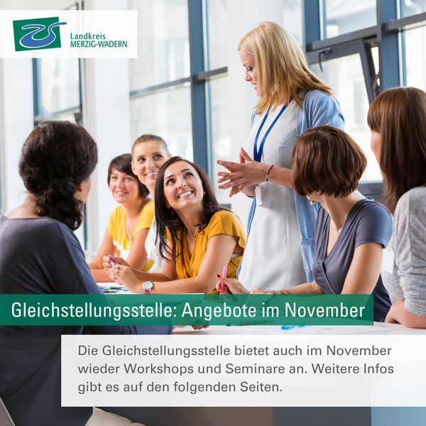 Seminarangebote der Gleichstellungsstelle im November
