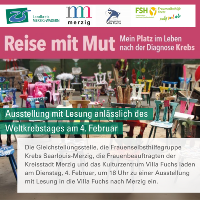 Ausstellung mit Lesung anl&auml;sslich des Weltkrebstages