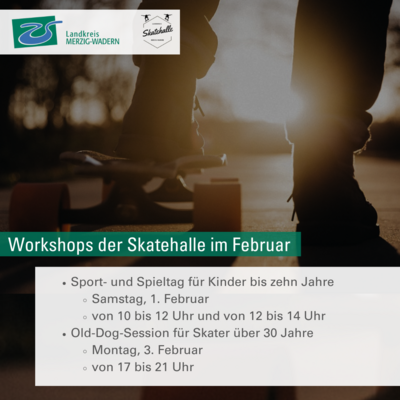 Workshops der Skatehalle Merzig-Wadern im Februar
