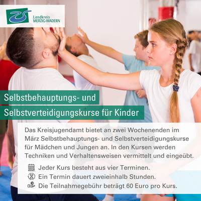 Kreisjugendamt bietet Selbstbehauptungs- und Selbstverteidigungskurse f&uuml;r Kinder an
