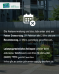 &Ouml;ffnungszeiten der Kreisverwaltung und des Jobcenters an Fastnacht