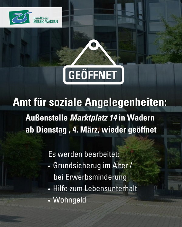 ASA Wadern ge&ouml;ffnet