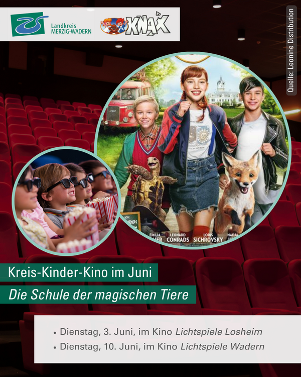 Das Kreis-Kinder-Kino pr&auml;sentiert Die Schule der magischen Tiere