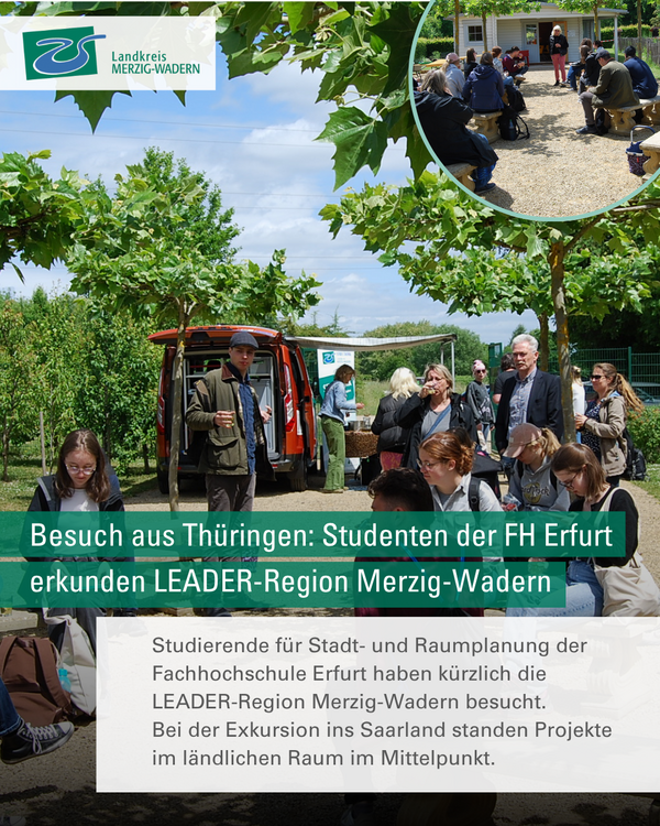 Studierende der Fachhochschule Erfurt erkunden LEADER-Region Merzig-Wadern