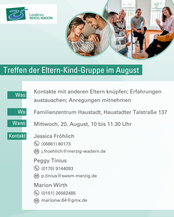 Treffen der Eltern-Kind-Gruppe im August