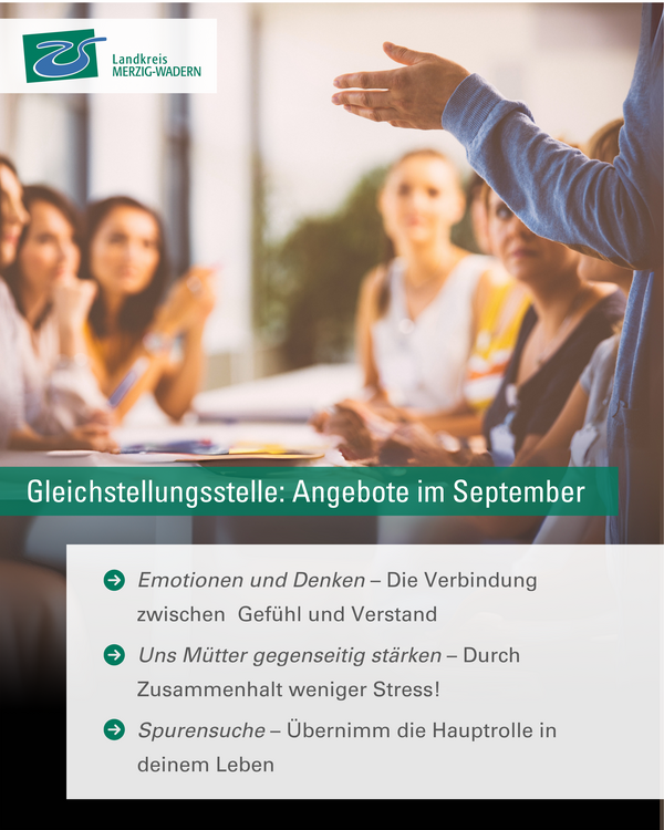 Angebot der Gleichstellungsstelle im September