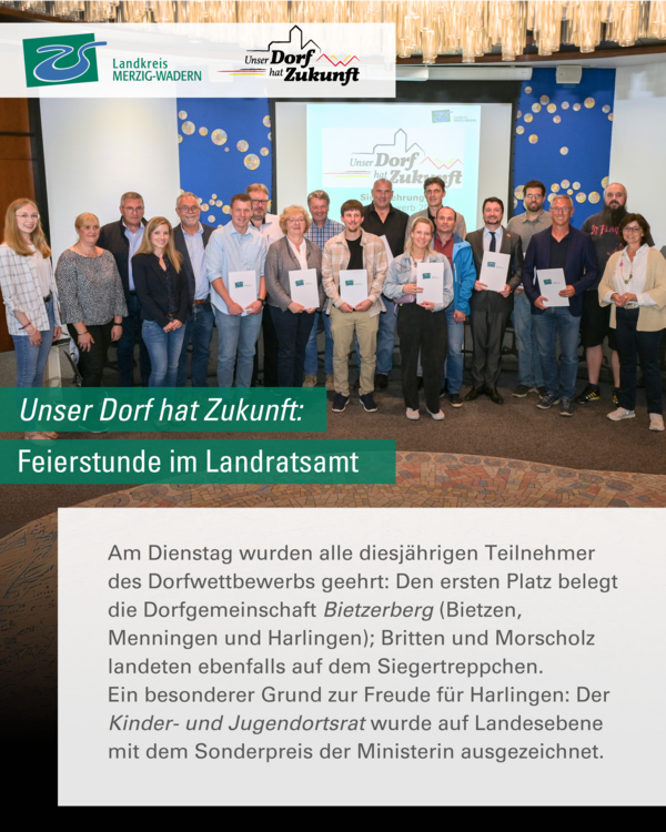"Unser Dorf hat Zukunft" 2025 - Feierstunde im Landratsamt