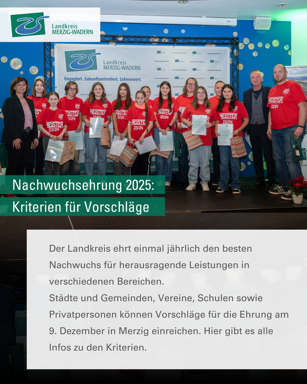 Kriterien f&uuml;r die Nachwuchsehrung 2025