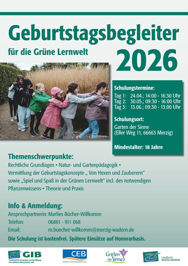 Geburtstagsbegleiter im Garten der Sinne