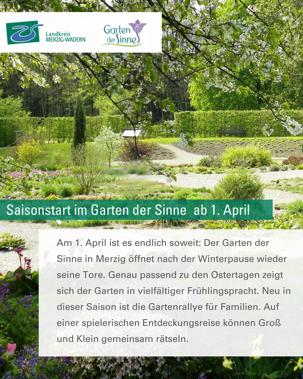 Saisonstart im Garten der Sinne