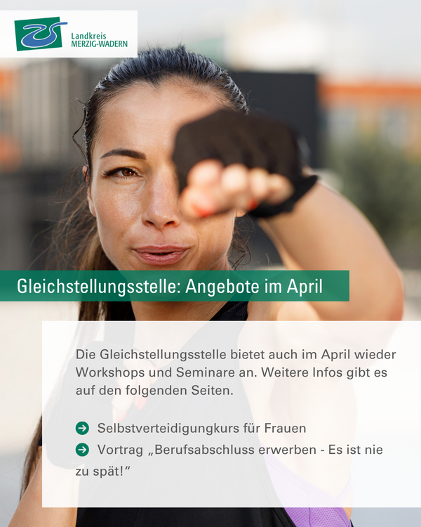 Seminarprogramm der Gleichstellungsstelle im April