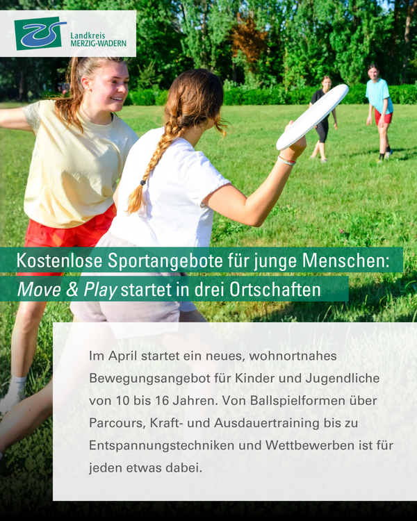"Move & Play" startet in drei Ortschaften