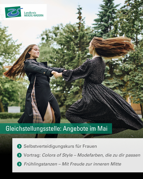 Seminarangebote der Gleichstellungsstelle im Mai - Teil I