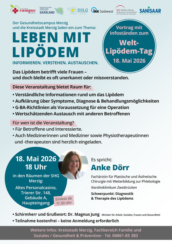 Informations-Abend zum Welt-Lip&ouml;dem-Tag: Aufkl&auml;rung, Austausch und Unterst&uuml;tzung f&uuml;r Betroffene