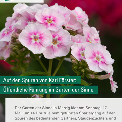 Garten der Sinne F&uuml;hrung Karl F&ouml;rster