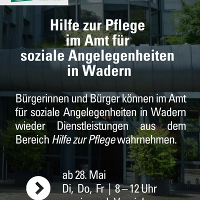 Hilfe zur Pflege in Wadern