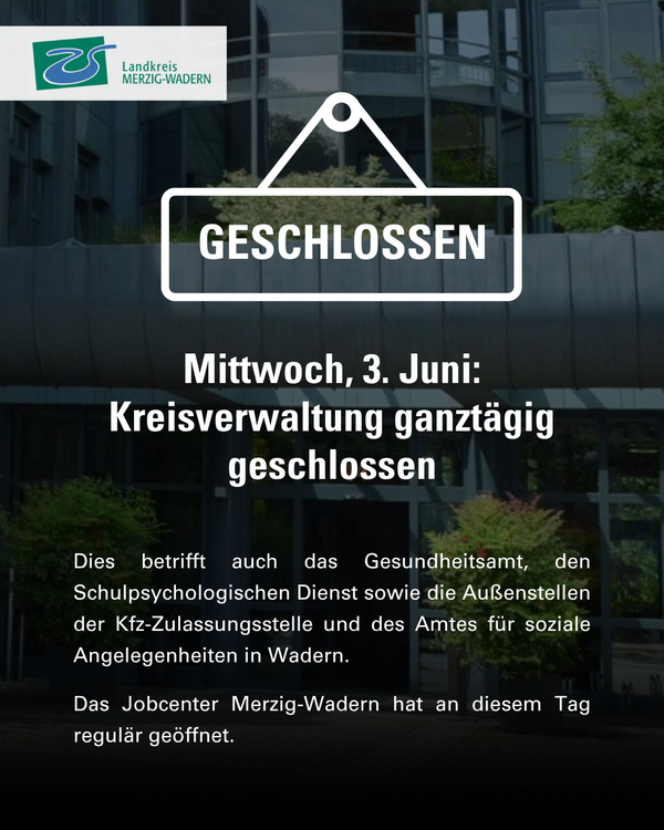 Schlie&szlig;tag 3. Juni 2026