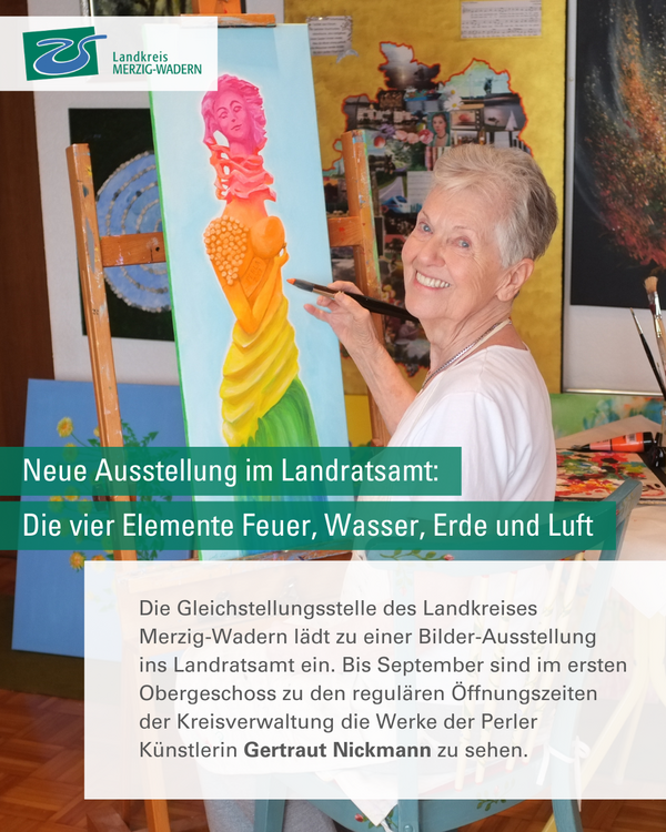 Die vier Elemente Feuer, Wasser, Erde und Luft von Gertraut Nickmann