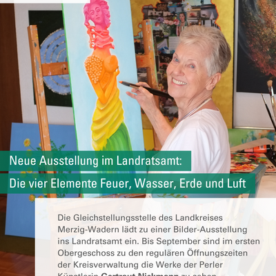 Die vier Elemente Feuer, Wasser, Erde und Luft von Gertraut Nickmann