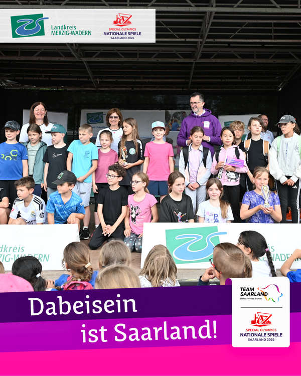Siegerehrung des KNAX integrativen Sport- und Spielfestes