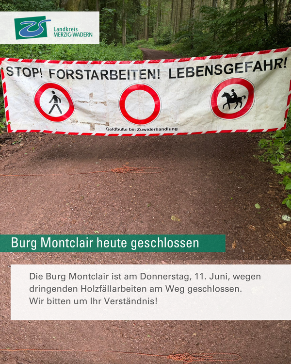 Burg Montclair heute geschlossen