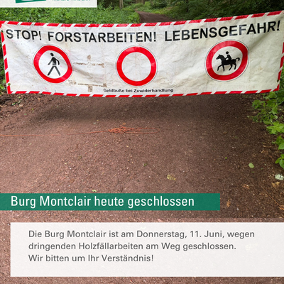 Burg Montclair heute geschlossen