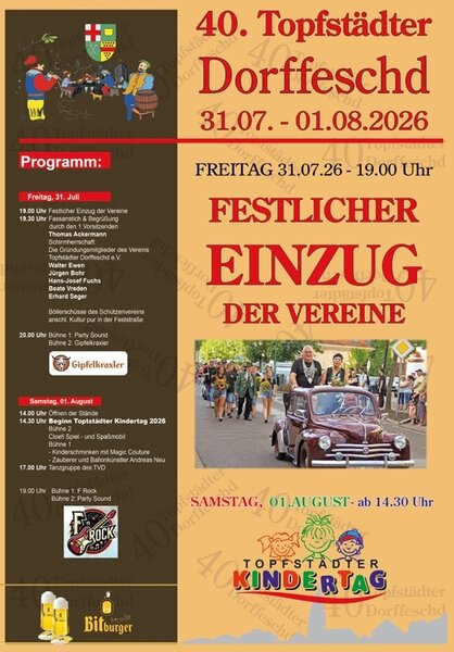 Plakat 40 Jahre Dorffest