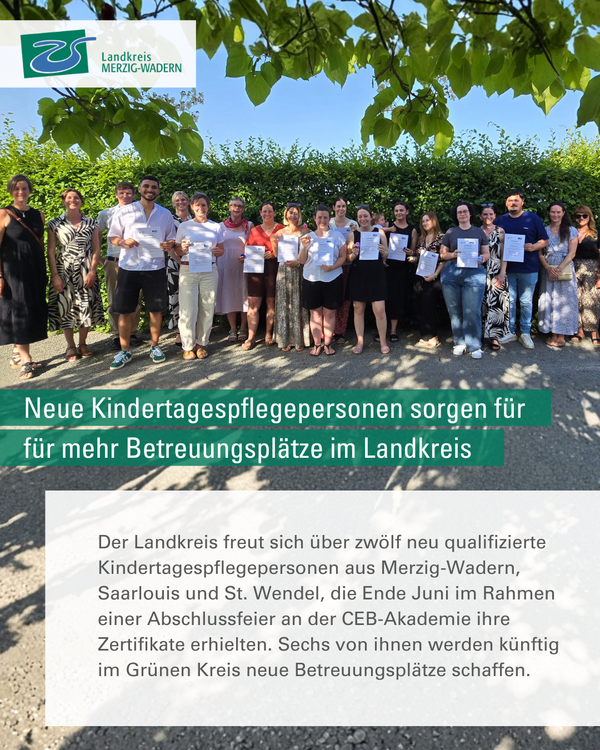 Neue Kindertagespflegepersonen 2026