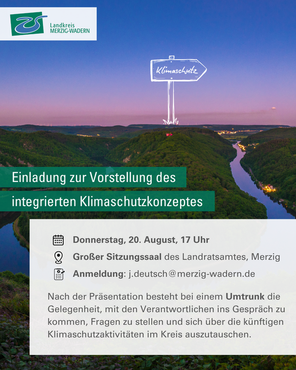 Landkreis Merzig-Wadern l&auml;dt zur Pr&auml;sentation des integrierten Klimaschutzkonzeptes ein 