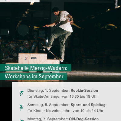 Angebote der Skatehalle im September 