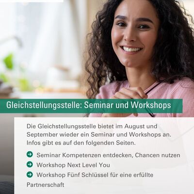 Angebote der Gleichstellungsstelle im August und September