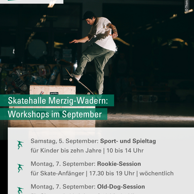 Angebot der Skatehalle im September