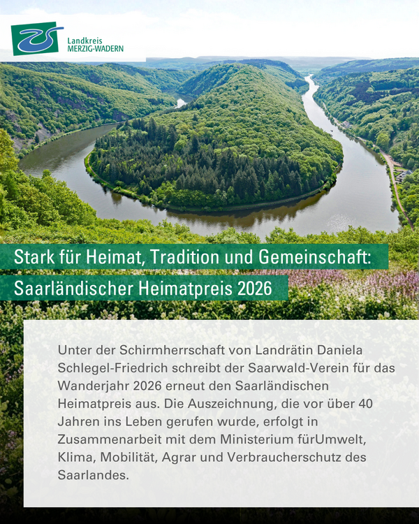 Saarl&auml;ndischer Heimatpreis 2026
