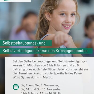 Selbstbehauptungs- und Selbstverteidigungskurse f&uuml;r M&auml;dchen