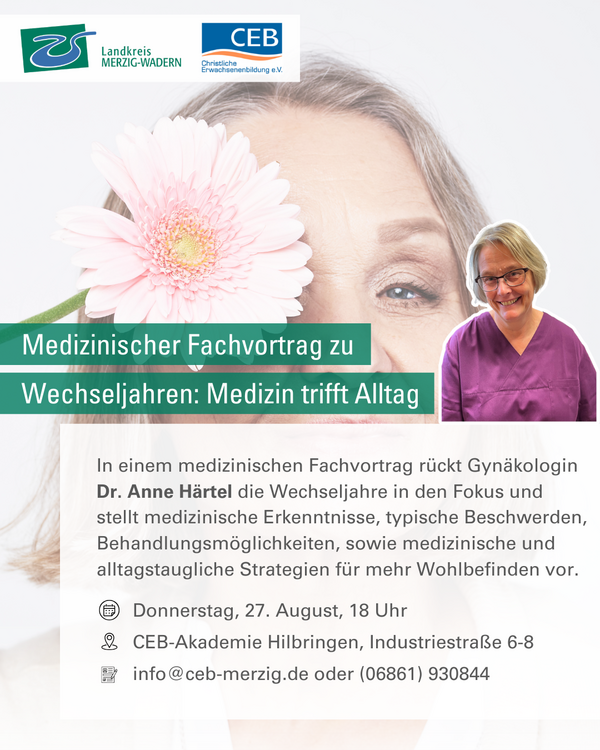 Medizinischer Fachvortrag zu Wechseljahren: Medizin trifft Alltag 