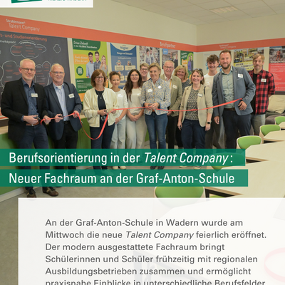 Er&ouml;ffnung der Talent Company an der Graf-Anton-Schule in Wadern