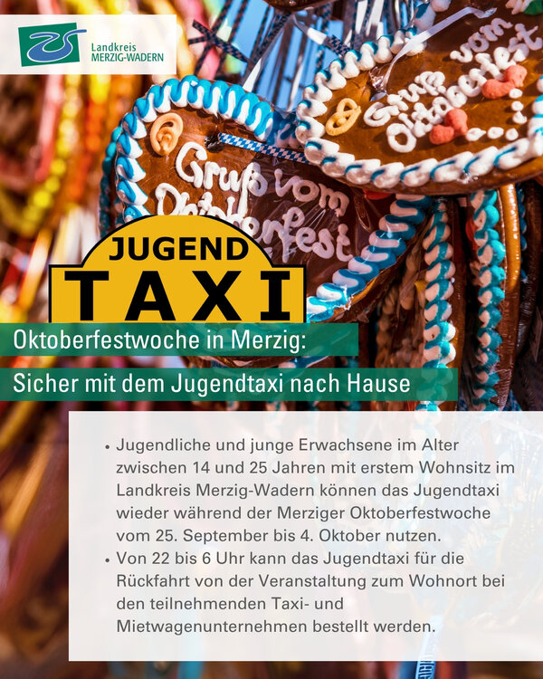 Oktoberfestwoche in Merzig: Sicher mit den Jugentaxi nach Hause