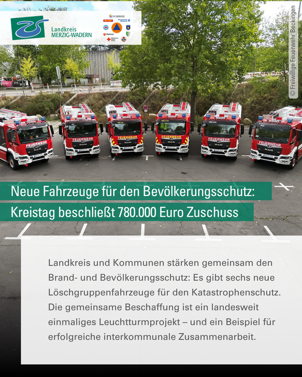 Neue Fahrzeuge f&uuml;r den Bev&ouml;lkerungsschutz