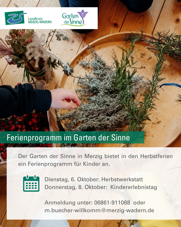 Herbstferienprogramm im Garten der Sinne