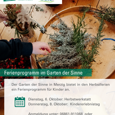 Herbstferienprogramm im Garten der Sinne