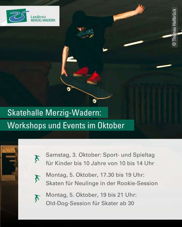 Angebot der Skatehalle Merzig-Wadern im Oktober 2026
